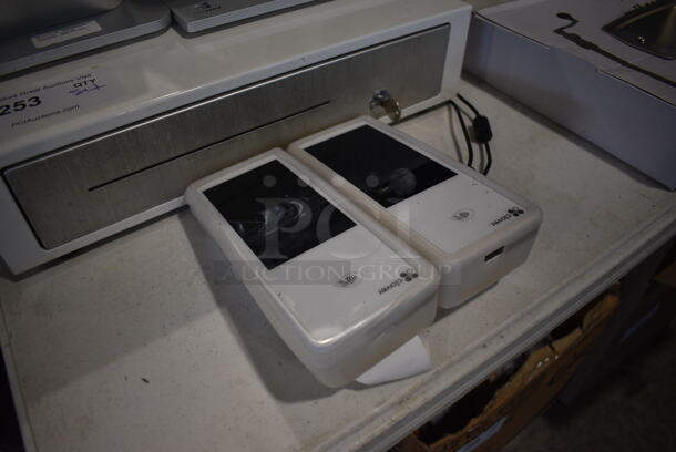 Clover Model C500 14" POS Monitor, Clover, Model P550 Receipt Printer, 2 Touch Pay Units and Metal Cash Register - Image 3 of 6
