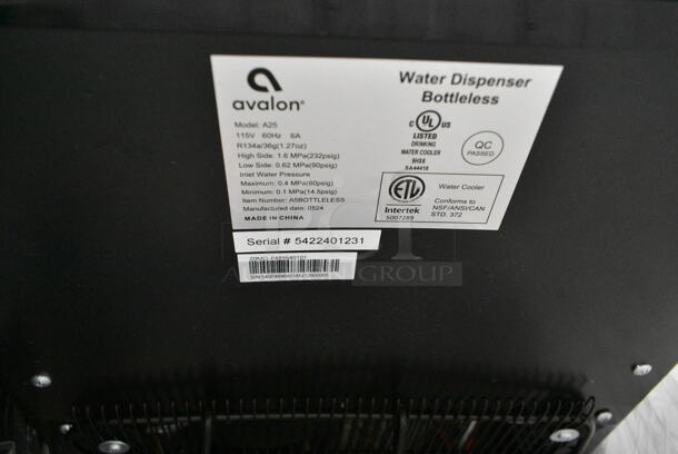 LIKE NEW! Avalon A25 Self Cleaning Bottleless Water Cooler Dispenser. 115 Volts, 1 Phase. Tested and Working! - Image 7 of 7