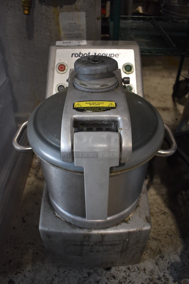 Robot Coupe R 10 Metal Commercial Countertop Food Processor w/ Blade. 250 Volts. 18x24x27
