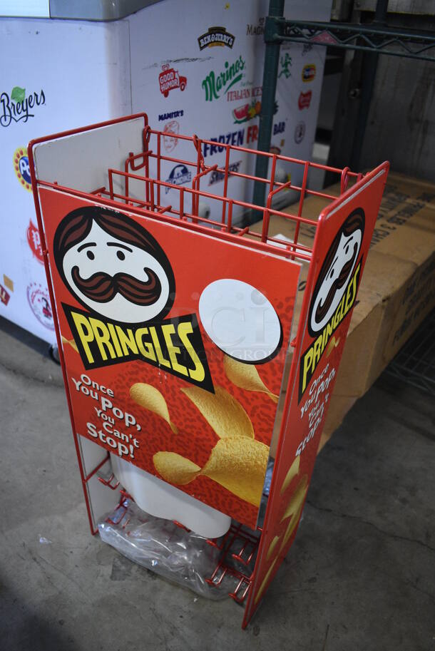 BRAND NEW IN BOX! Red Metal Chip Display Rack - Image 2 of 4