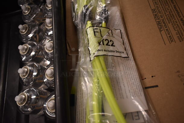 PALLET LOT of 36 BRAND NEW Boxes Including 395TO993 EcoChoice 9" x 9" x 3" Compostable Sugarcane / Bagasse 3 Compartment Takeout Container - 200/Case, 130IC10PCLW1M Choice 10 lb. Clear Wicketed Ice Bag with Ice Print - 1000/Case, 128HD12COMBO ChoiceHD Microwavable Translucent Deli Container, 7 Box Hollowick HD50-36 50 Hour "Smokeless" Clear Liquid Candle Fuel Cartridge - Not for Home Consumer Use - 48/Case, enMotion 59460A Dispenser, Acopa 553GD1535WS Wood Base for Acopa 3 and 5 Gallon Glass Beverage Dispensers,Jumbo Paper Straws, 2 Box 130PKROLLKFS Visions 17" x 17" Black Pre-Rolled Linen-Feel Napkin and Clear Heavy Weight Plastic Cutlery Set - 100/Case, Kraus KCU-273 Ceramic Sink. 36 Times Your Bid! - Image 7 of 12