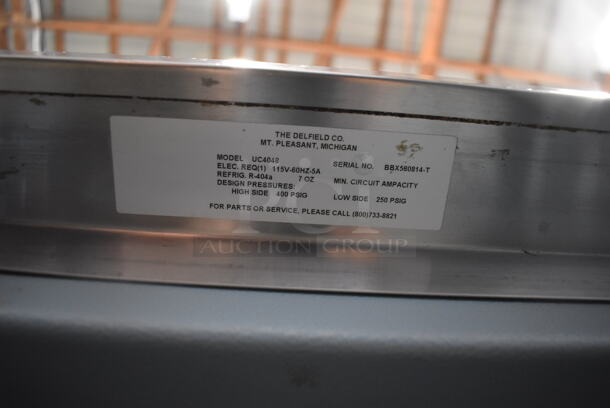 Delfield UC4048 Stainless Steel Commercial 2 Door Undercounter Cooler. 115 Volts, 1 Phase. 48x29x34. Tested and Powers On But Does Not Get Cold - Image 5 of 5