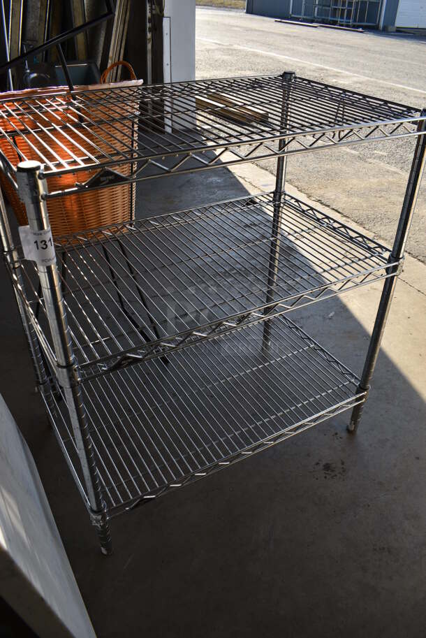 Metro Chrome Finish 3 Tier Shelving Unit. 30x18x34 - Image 4 of 4
