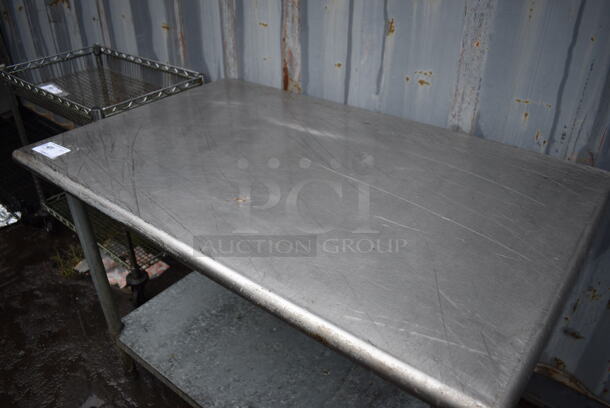 Stainless Steel Commercial Table w/ Metal Under Shelf. 48x30x34 - Image 2 of 3