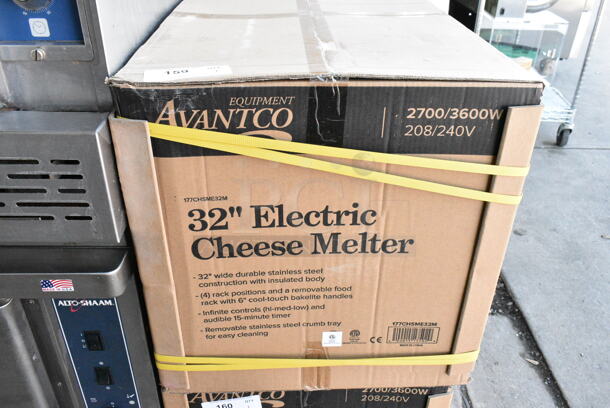 BRAND NEW IN BOX! Avantco 177CHSME32M Stainless Steel Commercial Countertop Electric Powered 32" Cheese Melter. 208/240 Volts. - Image 2 of 3