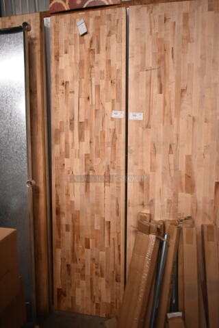 2 BRAND NEW SCRATCH AND DENT! Regency Wooden Butcher Block Tabletop. 2 Times Your Bid!