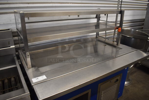Colorpoint 50-CFI Stainless Steel Commercial Portable Refrigerated Buffet Station w/ Tray Slide and 2 over Shelves on Commercial Casters. 120 Volts, 1 Phase. 52x35x80. Tested and Working! - Image 2 of 8