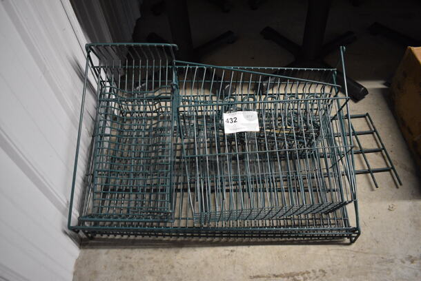 ALL ONE MONEY! Lot of Green Poly Coated Pieces To Wall Mount Storage Unit! - Image 1 of 3