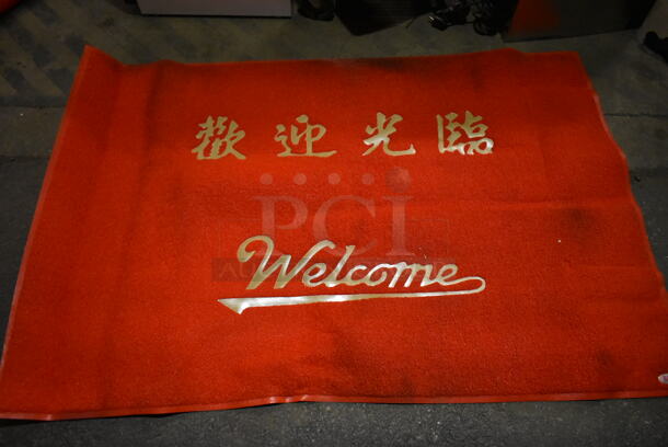 5 Red Rugs Including Welcome. 5 Times Your Bid! - Image 1 of 4