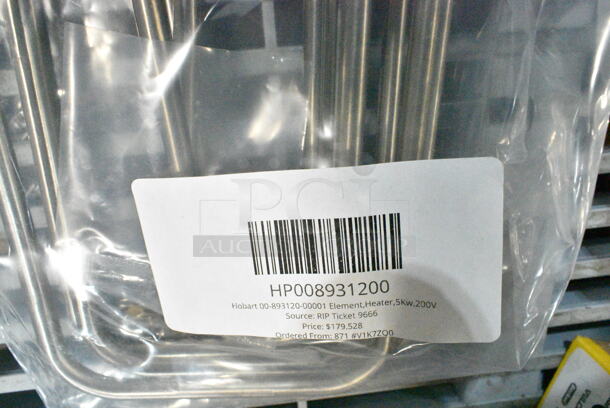 5 BRAND NEW SCRATCH AND DENT! Items Including HP00893052 Hobart 00-893052 Shaft, HP00893101 Hobart 00-893101 Rebuild Kit For 1/2" Solenoid Valve, HP0094128600 Hobart 00-941286-00001 Element-Heater,Sump,208-240V, HP00271123 Hobart 00-271123 Hi-Limit, HP008931200 Hobart 00-893120-00001 Element,Heater,5Kw,200V. 5 Times Your Bid!  - Image 12 of 12