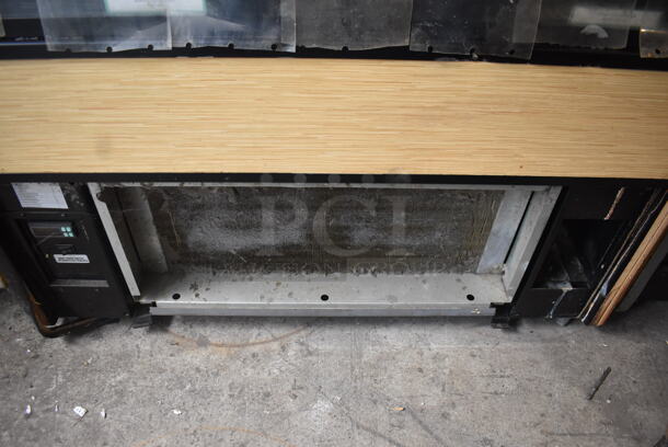 Oasis B42EW Commercial Floor Standing Electric Powered Air Curtain Merchandiser With Glass Front And Bottom Mount Compressor And Adjustable Metal Shelves. 120V/ 1 Phase Tested And Working - Image 6 of 7