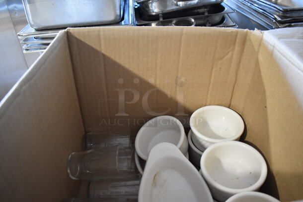 ALL ONE MONEY! Tier Lot of Various Items Including Glasses, Ceramic Dishes and Bins - Image 4 of 5