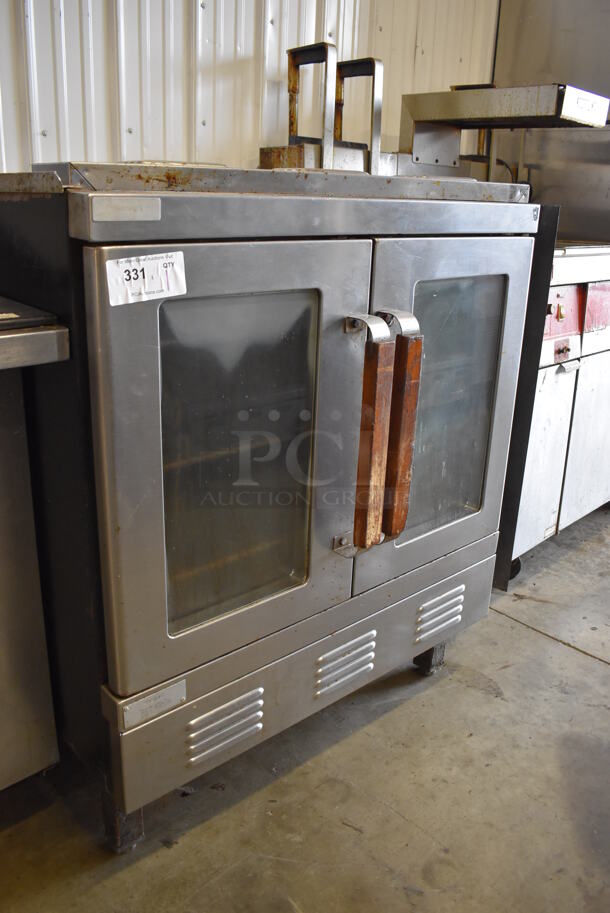 Vulcan Stainless Steel Commercial Natural Gas Powered Full Size Convection Oven w/ View Through Doors, Metal Oven Racks and Thermostatic Controls. 41x40x42 - Image 3 of 5
