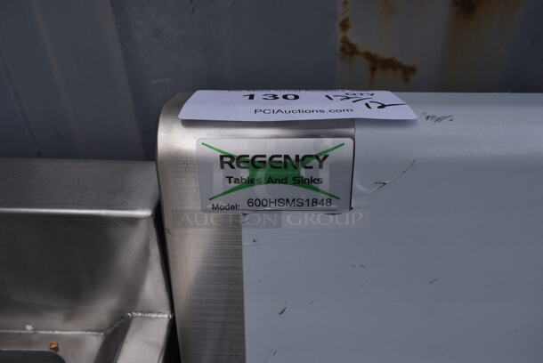 BRAND NEW SCRATCH AND DENT! Regency 600HSMS1848 Stainless Steel Commercial Wall Mount Trough Style Sink. - Image 3 of 3