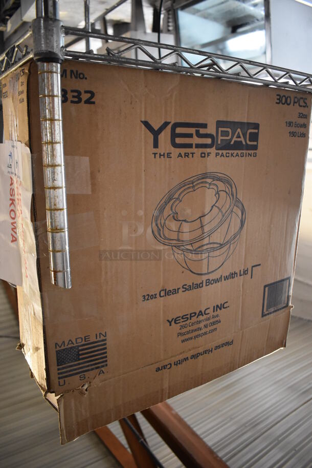 ALL ONE MONEY! Lot of Ecolab Gray Poly Bins and YesPac Clear Salad Bowls and Lids - Image 3 of 3