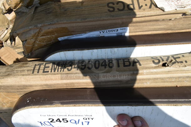 9 BRAND NEW SCRATCH AND DENT! Lancaster Table & Seating 3493048tba 30" x 48" Rectangular Reversible White Birch / Ash Laminated Table Top. See Pictures for Damage. 9 Times Your Bid!  - Image 10 of 11