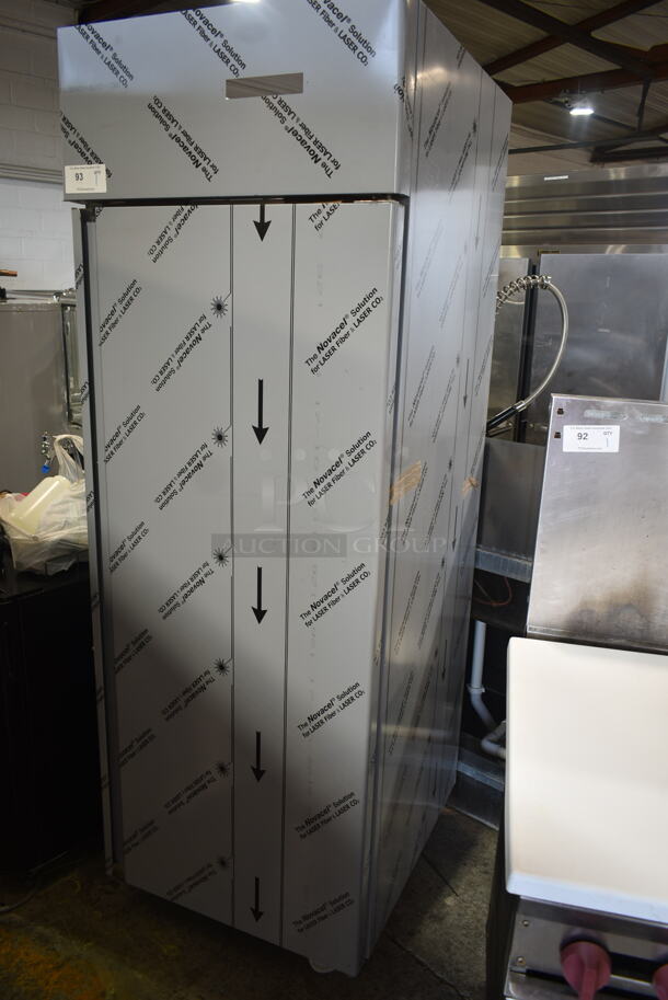 BRAND NEW SCRATCH AND DENT! Stainless Steel Commercial Single Door Reach In Cooler Frame. Does Not Have Compressor. - Image 1 of 6