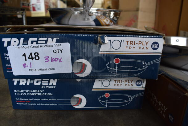 3 Various BRAND NEW IN BOX! Tri-gen Stainless Steel Skillets. 19x10.5x2, 22x12.5x2. 3 Times Your Bid! - Image 4 of 4
