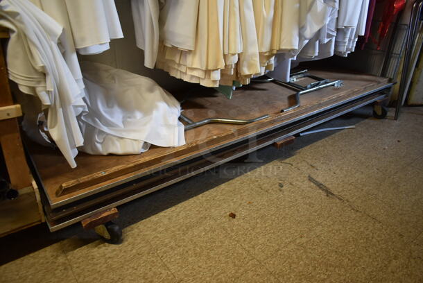 ALL ONE MONEY! Lot of Cart of Tables and Cart of Linens. (hallway) - Image 5 of 5