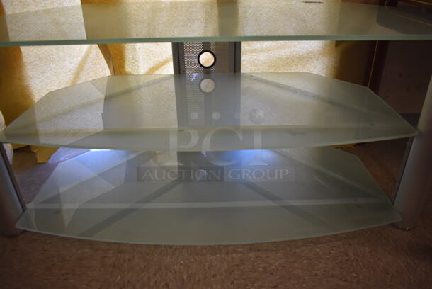 Glass 3 Tier TV Stand.  - Image 5 of 5