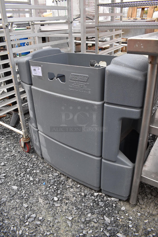 Commercial Zone Gray Poly Trash Can. 34x17x33 - Image 3 of 5