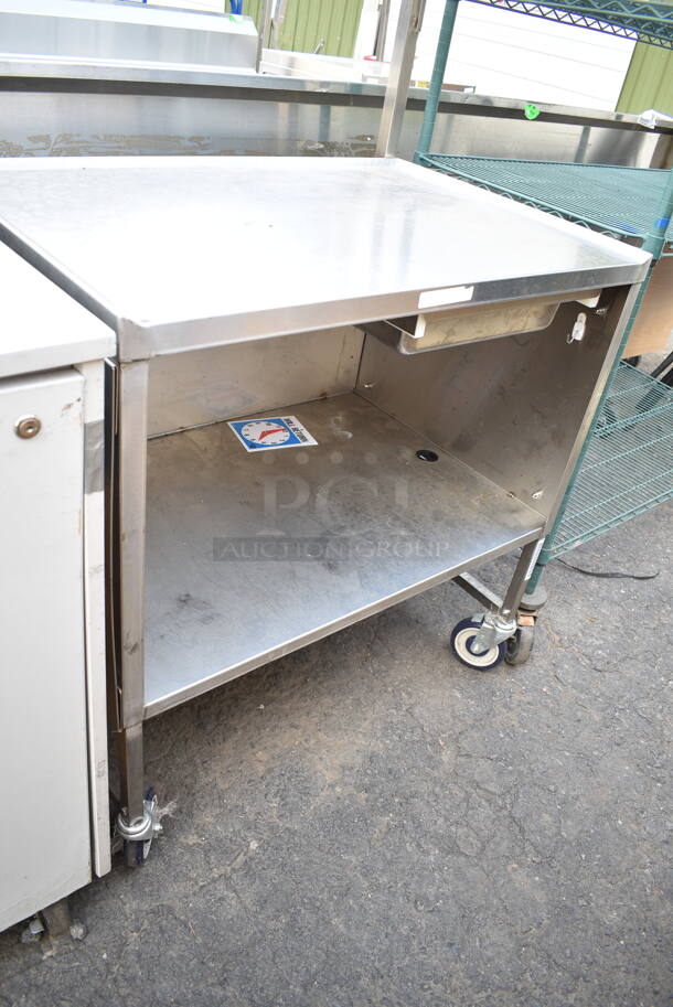 Stainless Steel Cart w/ Drawer and Under Shelf on Commercial Casters.  - Image 1 of 6