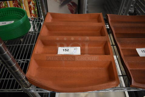 12 Orange Silform 4 Loaf Baking Pan Liners. 13x18x1. 12 Times Your Bid!