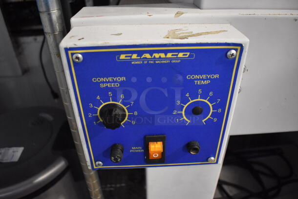 Clamco 820 Tunnel Metal Commercial Floor Style Shrink Wrapping Tunnel on Commercial Casters. 32x27x55. Cannot Test Due To Plug Style - Image 3 of 8