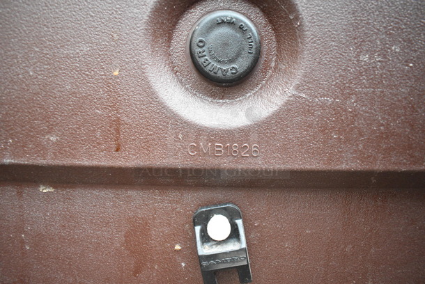 Cambro CMB1826 Brown Poly Insulated 2 Door Catering Portable Food Case on Commercial Casters.  - Image 5 of 5