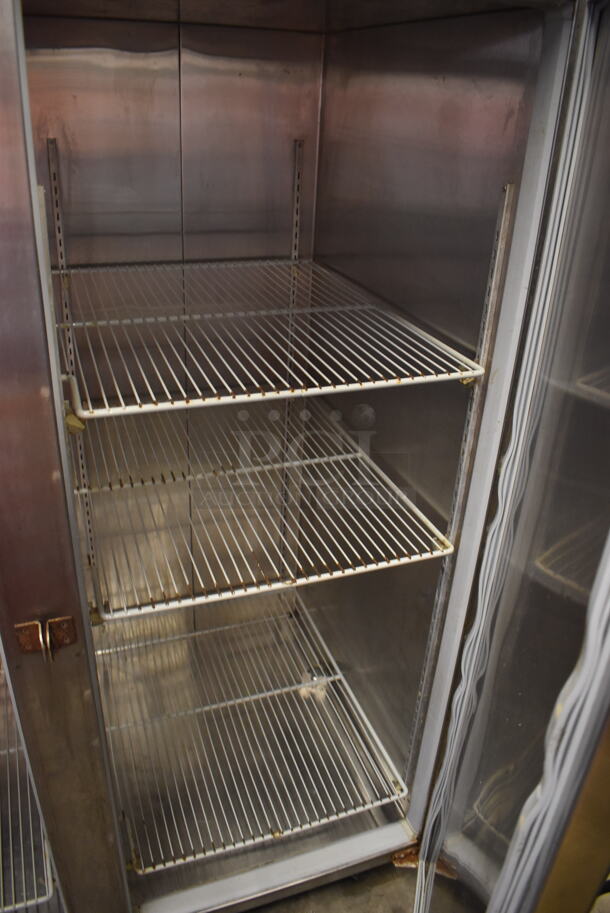 Norlake Commercial Stainless Steel 3 Solid Door Cooler With Polycoated Shelves. One Door Needs 
To Be Re-Attached. 115-230V.  - Image 6 of 7