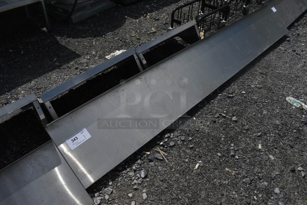 Stainless Steel Shelf w/ Wall Mount Brackets. 84x12x12