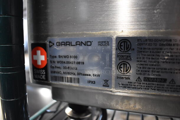 Garland SH/WO 5000 Stainless Steel Commercial Countertop Electric Powered Single Burner Induction Wok Range. 208 Volts, 3 Phase. 15x18x8 - Image 5 of 6