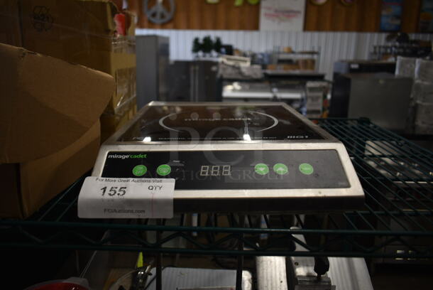 Vollrath 59300 Stainless Steel Commercial Countertop Electric Powered Single Burner Induction Range. 120 Volts, 1 Phase.  - Image 1 of 4