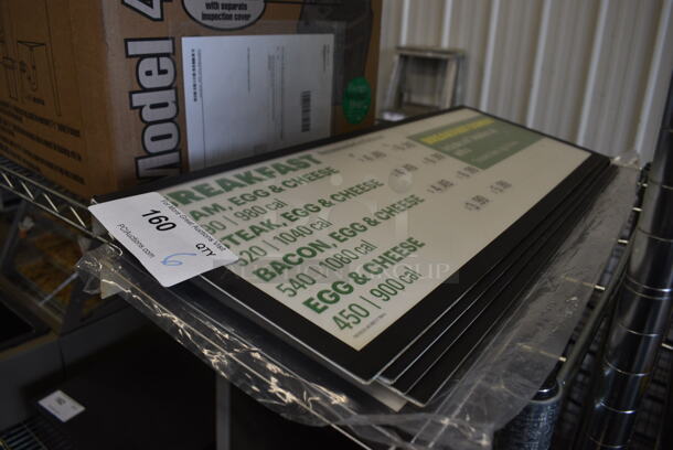 6 White Metal Signs. 25x1x9. 6 Times Your Bid!