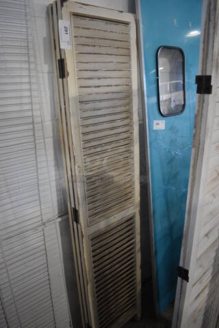 White Tri Fold Shutter Divider. Each Panel: 16x1x71