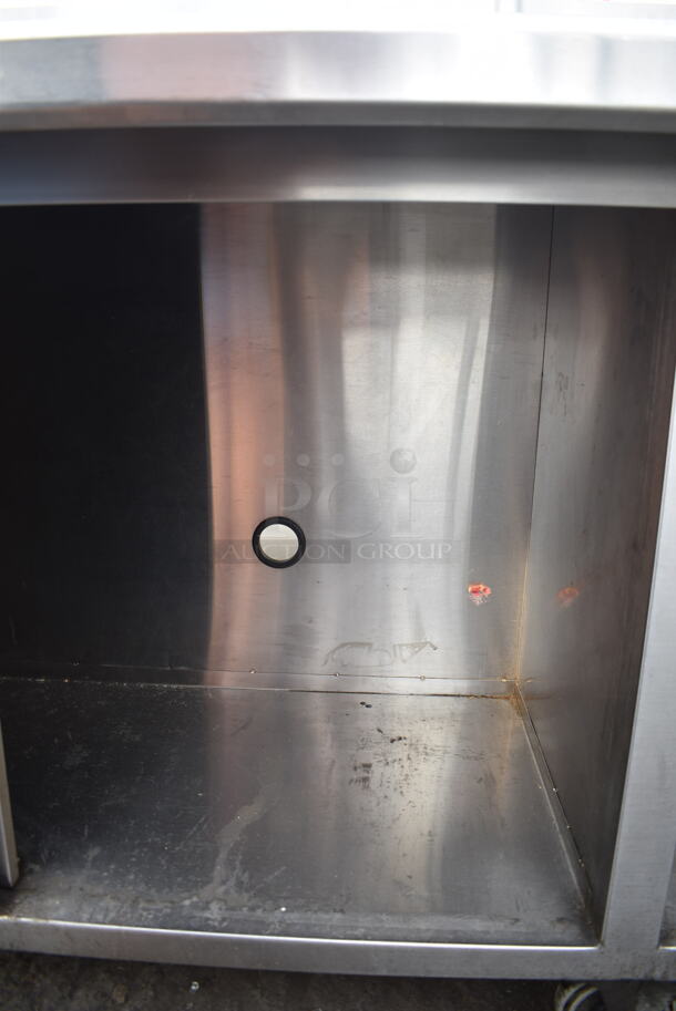 Stainless Steel Counter w/ Back Splash, Under Shelf and Doors on Commercial Casters.  - Image 5 of 7