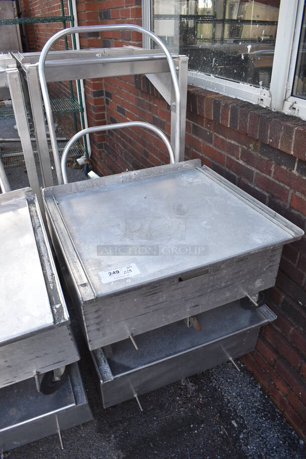 2 Metal Commercial Dollies w/ Push Handle on Commercial Casters. 27x27x40. 2 Times Your Bid! - Image 2 of 3
