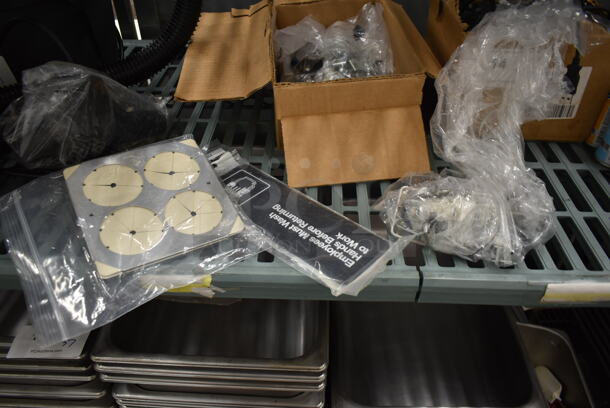 ALL ONE MONEY! Lot of Various Items Including Sign, Cone Holder Insert and Rack Clips - Image 2 of 3