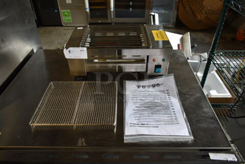 BRAND NEW SCRATCH AND DENT! 2023 Hoocoo IBG-18 Stainless Steel Commercial Countertop Electric Powered Barbecue BBQ Grill. 110 Volts, 1 Phase. Tested and Working!