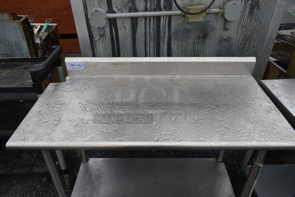 Stainless Steel Commercial Table w/ Under Shelf and Back Splash. - Image 2 of 4