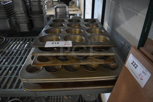 7 Various Metal Muffin Baking Pans. Includes 18x26x1.5. 7 Times Your Bid!