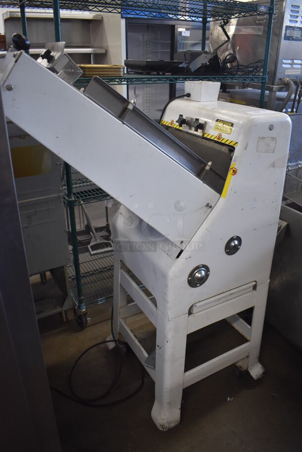 Oliver 797-32-NC Metal Commercial Floor Style Bread Loaf Slicer on Commercial Casters. 115 Volts, 1 Phase. 20x46x57. Tested and Working! - Image 6 of 8