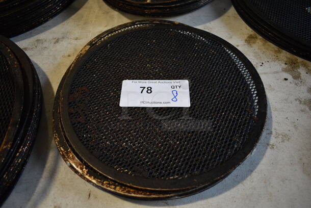 8 Metal Round Mesh Pizza Pie Screens. 12x12. 8 Times Your Bid!