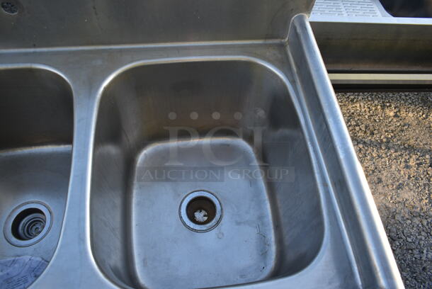 Eagle Stainless Steel Commercial 3 Bay Sink. Bays 16x19 - Image 5 of 6