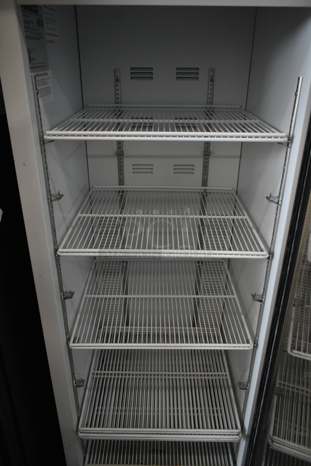 2019 Habco SE18 Metal Commercial Single Door Reach In Cooler Merchandiser w/ Poly Coated Racks. 115 Volts, 1 Phase. Tested and Working! - Image 3 of 4