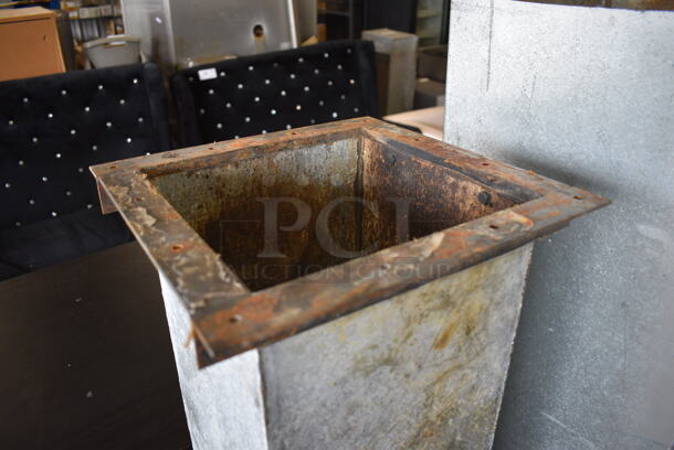 ALL ONE MONEY! Lot of 2 Metal Chutes! 24.5x24.5x71, 18x18x64.5 - Image 3 of 5