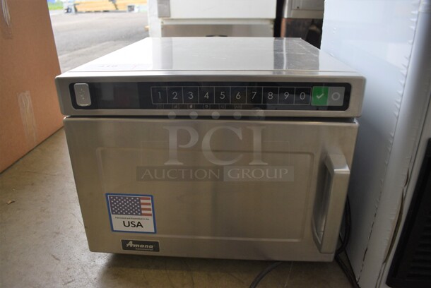 BRAND NEW! Amana Model HDC18SD2 Stainless Steel Commercial Countertop Microwave Oven. 208/240 Volts, 1 Phase. 17x20x14