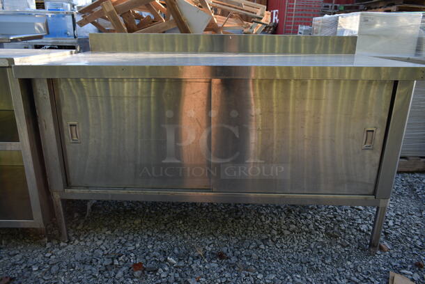 Stainless Steel Commercial Table w/ Back Splash and Under Shelf - Image 3 of 5
