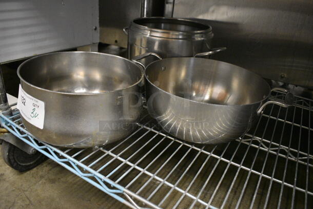 3 Various Metal Stock Pots. Includes 14.5x10.5x5. 3 Times Your Bid! - Image 2 of 3