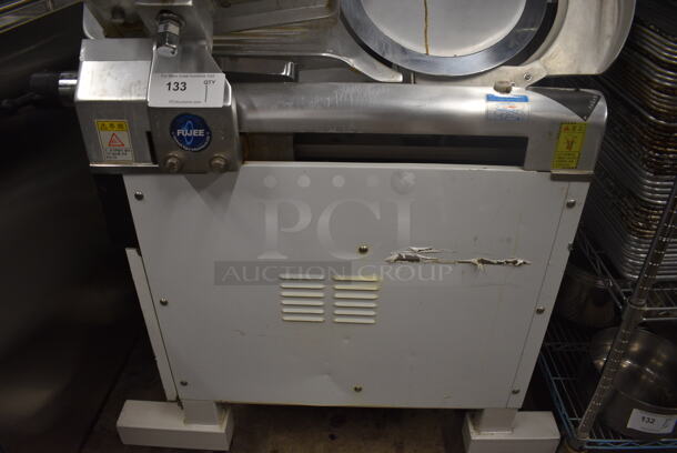 2015 Fujee Metal Commercial Floor Style Meat Slicer on Commercial Casters. 220 Volts. 42x32x59 - Image 4 of 9